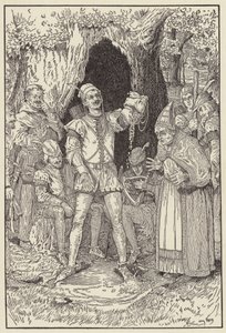 Her er penger nok herre, sier Lille John, til å betale regnskapet av Louis John Rhead