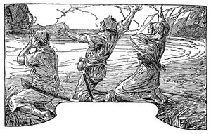 Illustrasjon av Louis Rhead (1857-1926) for romanen "Treasure Island" av Robert Louis Stevenson (1850-1894) 1915 av Louis John Rhead