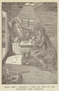 Illustrasjon for Kidnapped av Robert Louis Stevenson av Louis John Rhead