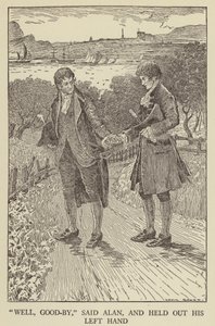 Illustrasjon for Kidnapped av Robert Louis Stevenson av Louis John Rhead
