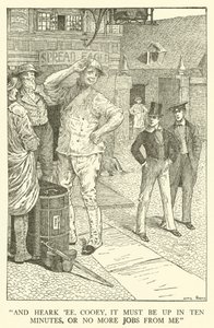 Illustrasjon for Tom Browns skoledager (gravering) av Louis John Rhead