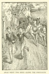 Illustrasjon for Tom Browns skoledager (gravering) av Louis John Rhead