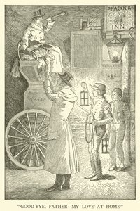 Illustrasjon for Tom Browns skoledager (gravering) av Louis John Rhead