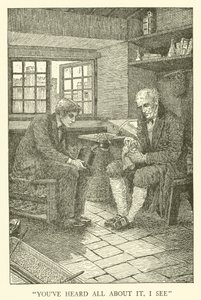 Illustrasjon for Tom Browns skoledager (gravering) av Louis John Rhead