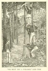 Illustrasjon for Tom Browns skoledager (gravering) av Louis John Rhead