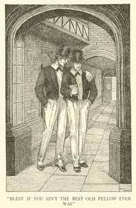 Illustrasjon for Tom Browns skoledager (gravering) av Louis John Rhead