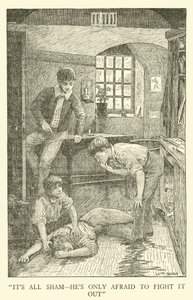 Illustrasjon for Tom Browns skoledager (gravering) av Louis John Rhead