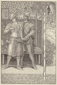 Robin Hood og Marian i buen deres av Louis John Rhead