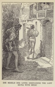 Hun så kjæresten sin serenader Lady Silvia med musikk av Louis John Rhead