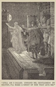Fortsatt er jeg kalt, gi meg ut, mine herrer! ved himmelen, jeg vil gjøre et spøkelse av ham som lar meg! av Louis John Rhead