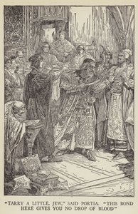 Bli litt, jøde, sa Portia, dette båndet her gir deg ingen bloddråpe av Louis John Rhead