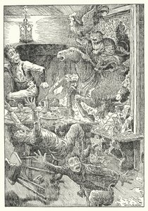 Bremen bymusikanter (litho) av Louis John Rhead