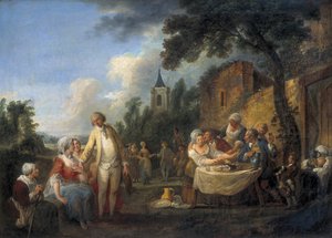 Das Dorffest von Louis Joseph (1731-98) Watteau