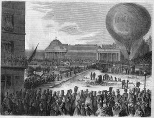 Bestigning av ballen "" Le Giant"" i Brussel 26. september av Louis Joseph Ghemar
