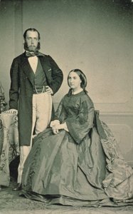 Maximilian av Hapsburg-Lorraine (1832-67) og Charlotte Saxe-Coburg-Gotha (1840-1927), keiser og keiserinne av Mexico, før de dro til Mexico, 1864 av Louis Joseph Ghemar