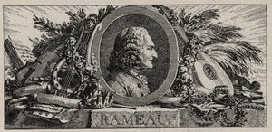 Portrett av Jean-Philippe Rameau (1683-1764) gravering av Louis-Joseph Masquelier av Louis Joseph I Masquelier