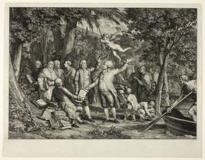 Mirabeau ankommer Elysian Fields av Louis Joseph Masquelier