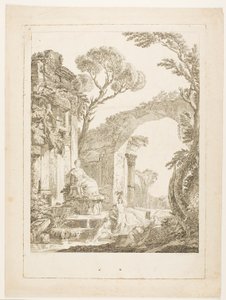 Fontenen i ruinene av Louis Joseph Masquelier