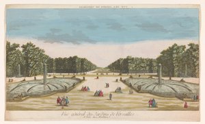 Utsikt over Versailles-hagen Vue des Jardins de Versailles (tittel på objekt) av Louis Joseph Mondhare