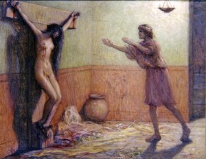 Korsfestet kvinne av Louis Joseph Raphael Collin