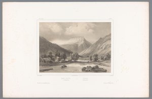 Utsikt over Gaustatoppen i Telemark Mont-Gousta à Tellemarken / Gousta. Tellemarken (tittel på objekt) Faces in Scandinavia (serietittel) Vues du Nord. Norvege (serietittel)