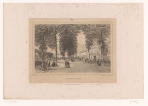 Utsikt over Jardin des Plantes Jardin des Plantes (tittel på objekt) Ansikter i og rundt Paris (serietittel) Paris (serietittel på objekt) av Louis Julien Jacottet
