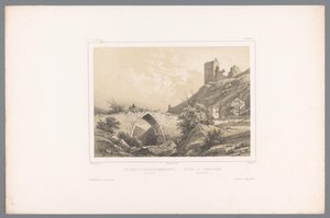 Utsikt over ruinene av Hammershus slott Les ruines du Château de Hammershuus / Ruiner af Hammershuus (tittel på objekt) Faces in Scandinavia (serietittel) Vues du Nord. Danemarck (serietittel)