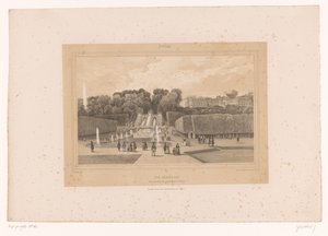 Utsikt over slottet Saint-Cloud i parken Saint-Cloud Vue générale de la Cascade, du grand Jet et du Château (tittel på objekt) Utsikt i og rundt Paris (serietittel) St. Cloud (serietittel på objekt)