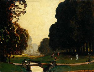 Den lille Fulda i Karlsaueparken, Kassel av Louis Kolitz