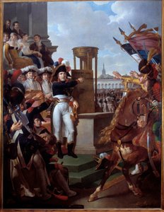 Napoleon Bonaparte (1769-1821) proklamerer Cisalpine Republic i Milano 9/07/1797 Maleri av Louis Lafitte (1770-1828) 1797 Søn. 2,52 x 3,34 m. Øya Aix, Napoleonsk museum