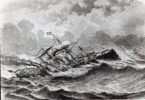 Katastrofen til Great Eastern i september 1861 av Louis Le Breton