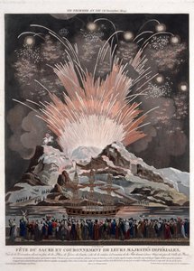 Festligheter ved kroningen av Napoleon - Le Coeur, Louis (aktiv ca. 1800) - 1806 - Akvatint - 54,3x42,4 - Privat samling
