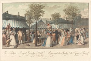 Palais Royal--Garden's Walk / Promenade du Jardin du Palais Royal av Louis Le Coeur after Claude Louis Desrais