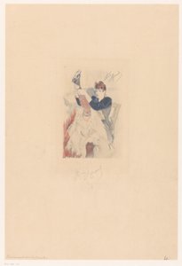 Cancan-danser gjør en fleksibilitetsøvelse Brisement assis (seule) (tittel på objekt)