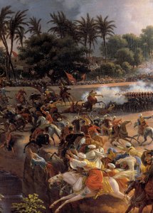 Kampanje (ekspedisjon) av Egypt (1798-1801): "" Slaget ved pyramidene, 21. juli av Louis Lejeune