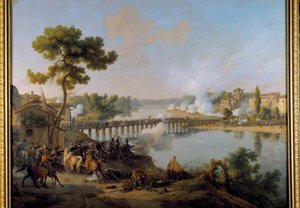 General Bonaparte gir sine ordrer til slaget ved Lodi-broen (10. mai 1796) under Italias første felttog (1796-1797) Maleri av Louis Francois Lejeune (1775-1848) 1800-tallet Søn. 1,85 x 2,40 m av Louis Lejeune