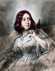 Portrett av George Sand etter Louis Leopold Boilly