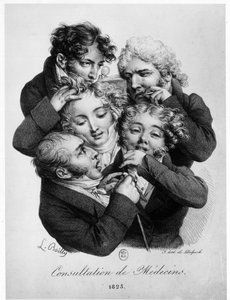 Konsultasjon med leger, av Louis Boilly av Louis Leopold Boilly