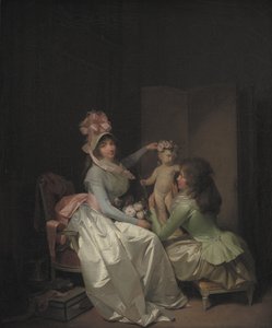 Garlander statuetten av Amor av Louis Leopold Boilly