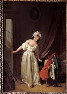 Le doux reveil Maleri av Louis Leopold Boilly (1761-1845) Paris fra 1700-tallet, Musee Cognacq Jay av Louis Leopold Boilly