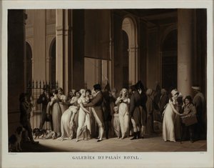Galleriene til det kongelige slott, 1809. av Louis Leopold Boilly