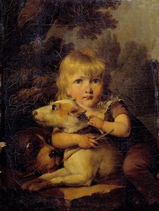 Portrett av Louis Arnault (1803-1885) Barnemaleri av Louis Leopold Boilly (1761-1845) 1808 ca. Sol. 0,22x0,16 m av Louis Leopold Boilly