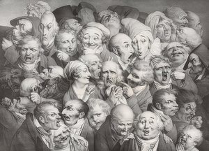 Møte av 35 forskjellige hoder (35 verschiedene Köpfe). 1825 av Louis Leopold Boilly