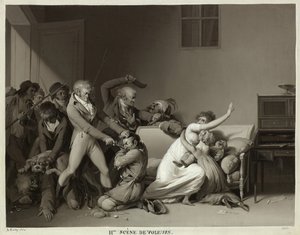 Andre scene med innbruddstyver: Innbruddstyvene arrestert, 1810 av Louis Leopold Boilly