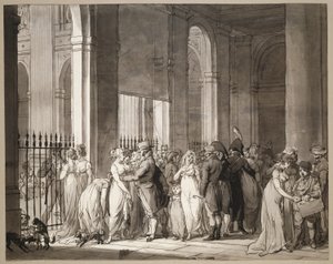 Arkadene på Palais-Royal av Louis Leopold Boilly