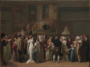 Den offentlige visningen av Davids «Kroning» på Louvre av Louis Leopold Boilly