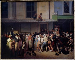 Inngangen til teateret for tvetydig tegneserie har en gratis representasjon Maleri av Louis Leopold Boilly (1761-1845) Sun. 0,66x0,80 m. av Louis Leopold Boilly