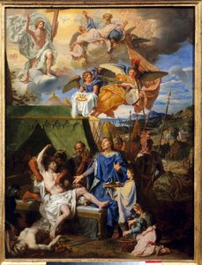 Thaumaturgy: "" Kong Ludvig IX (1214-1270) (Saint Louis) i krig mot ecrouelles"" Maleri av Louis Licherie De Beury (1629-1687) Søn. 0,79 x 0,58 m Rouen, Museum of Fine Arts av Louis Licherie de Beurie