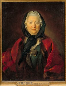 Antatt portrett av Madame de Graffigny (1695-1758) fransk forfatter Maleri av Louis Tocque (1696-1772) 1700-talls søn. 0,81x0,65 m av Louis Tocqué