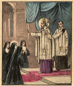 Order of the Visitation of Holy Mary - St. Francis de Sales - Saint Francois-de-Sales (1567-1622) - Francois de Sales grunnla Visitation Order med Madame de Chantal (Jeanne Francoise Fremyot de Chantal) (1572-1641) - Gravering fra «Religious teach